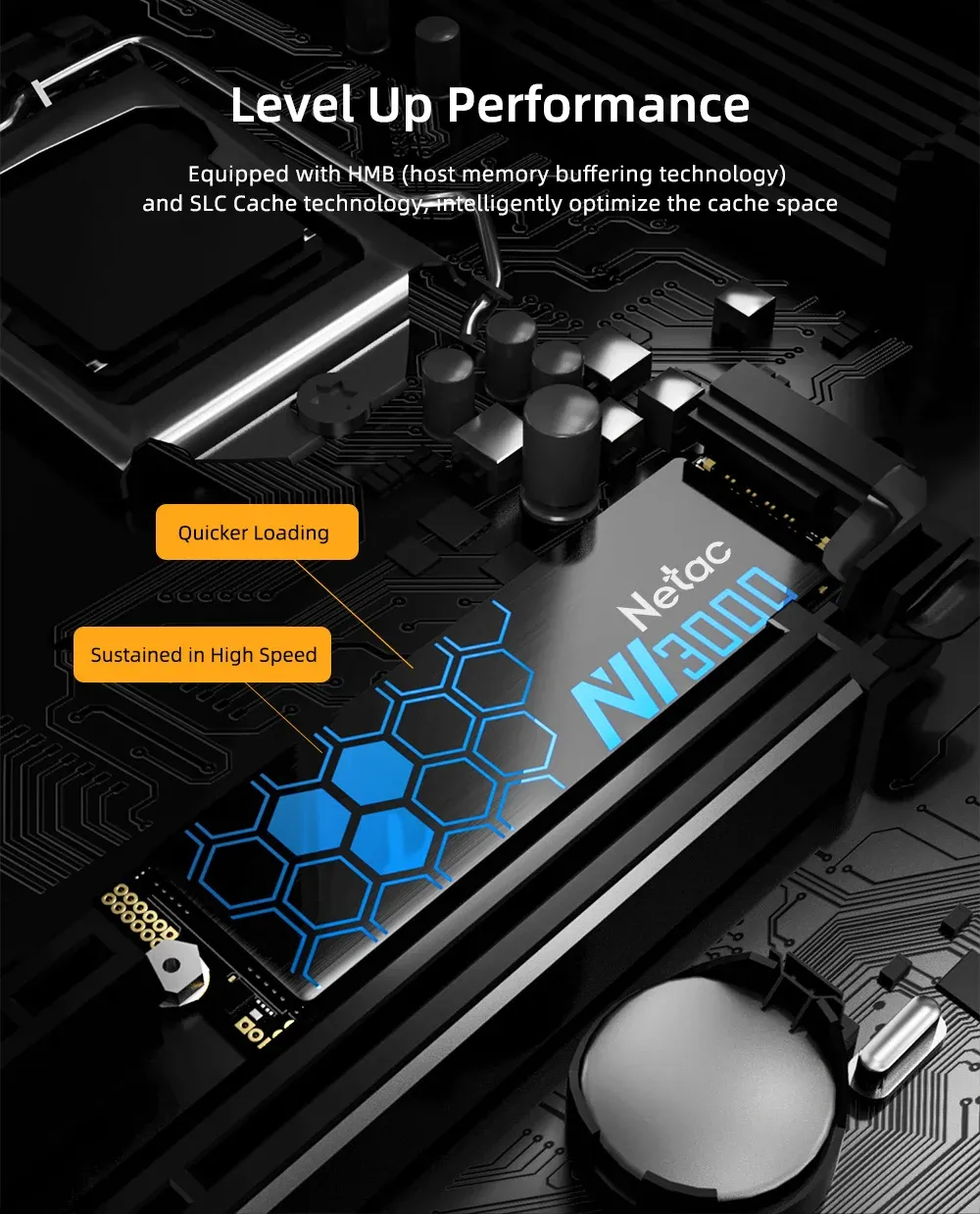 Disque SSD Netac M.2 NVMe finition et structure