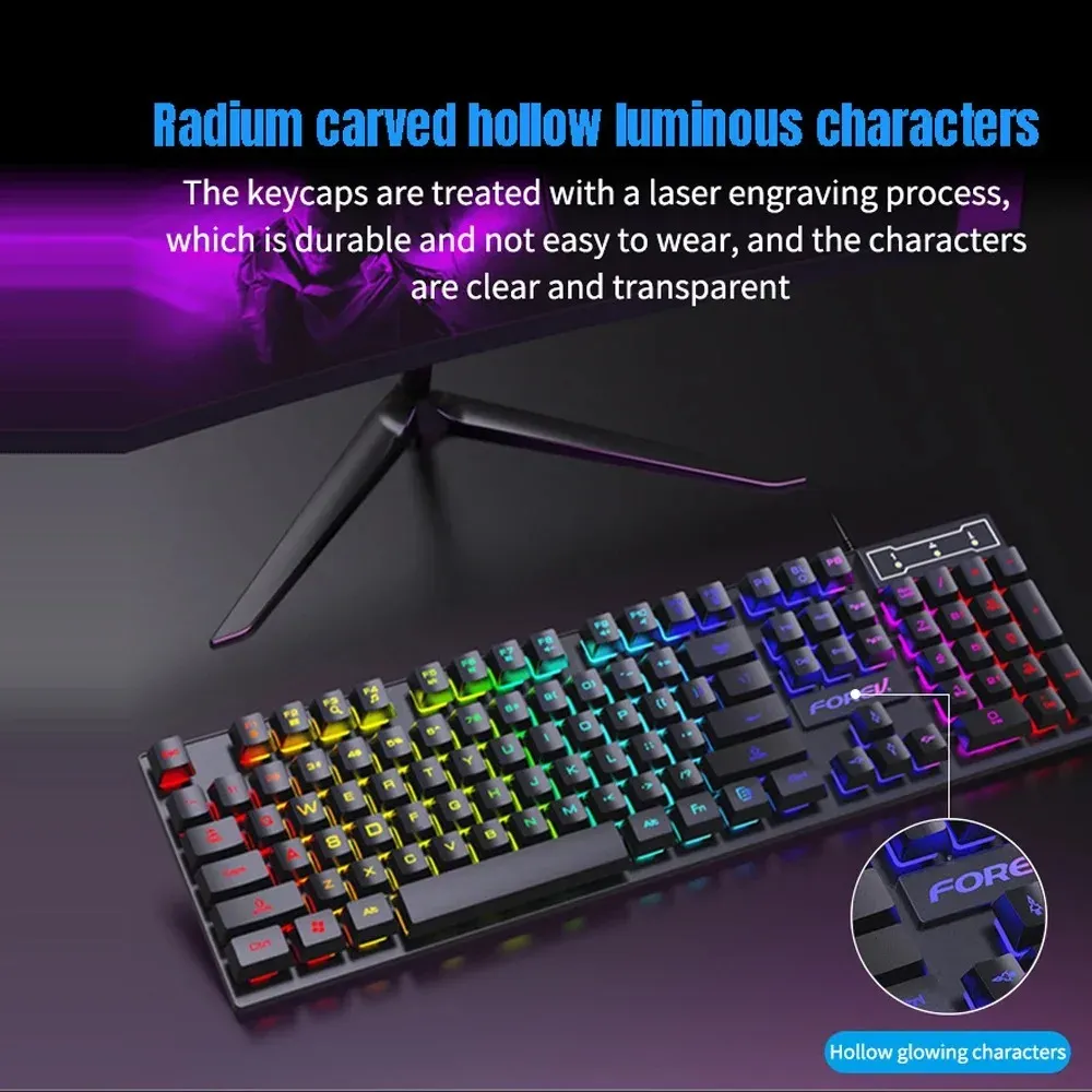 Effet de rétroéclairage du clavier
