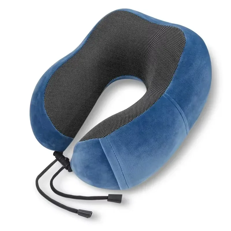 Oreiller de voyage ergonomique en mousse à mémoire de forme, en forme de U, pour le cou, soutien cervical doux pour l'avion, la voiture et les voyages 12