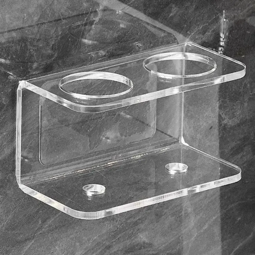 Porte-brosse à dents électrique transparent et lisse, 2/3/4 trous, mural, gain de place, design moderne, organisateur de salle de bain 6