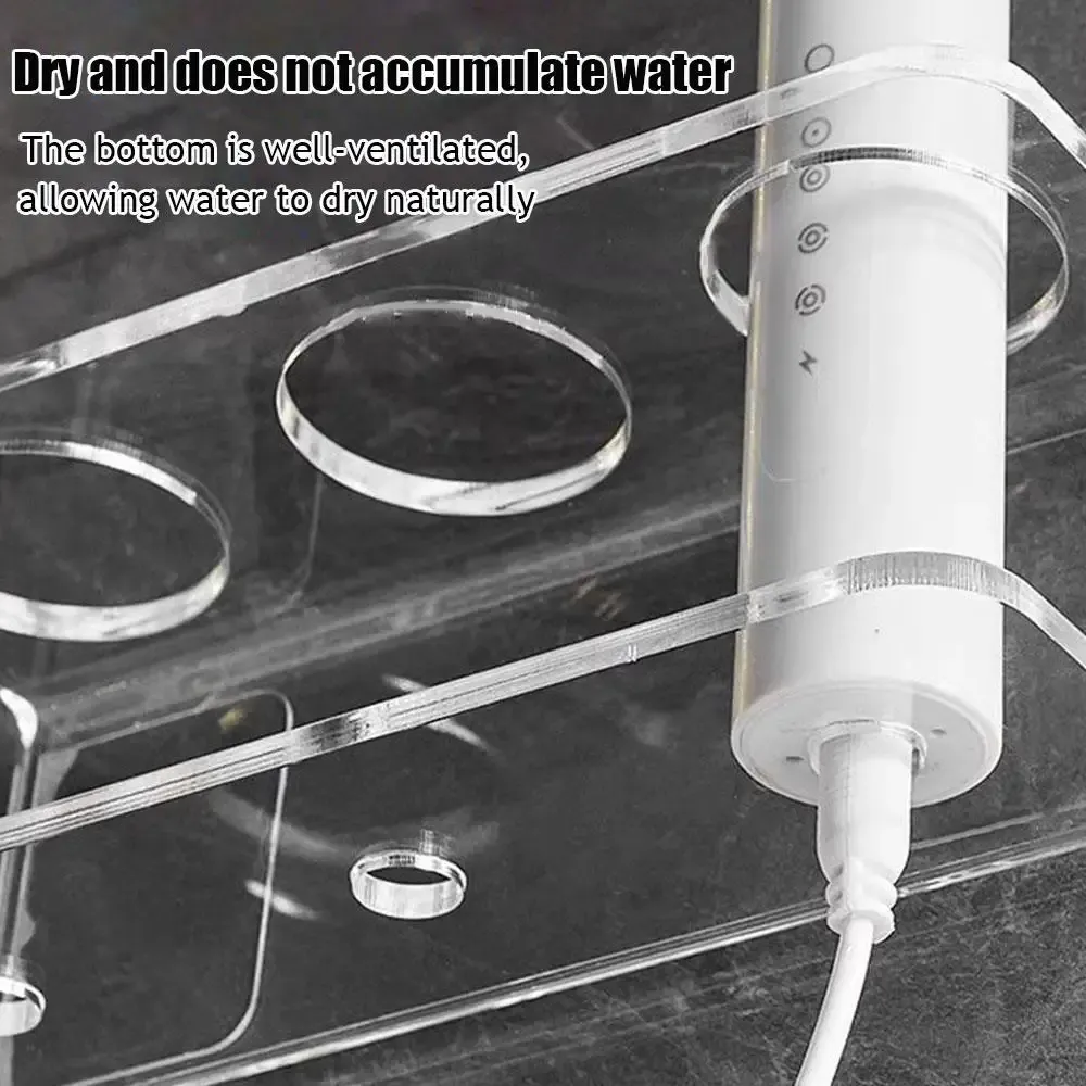 Porte-brosse à dents transparent, vue d'ensemble
