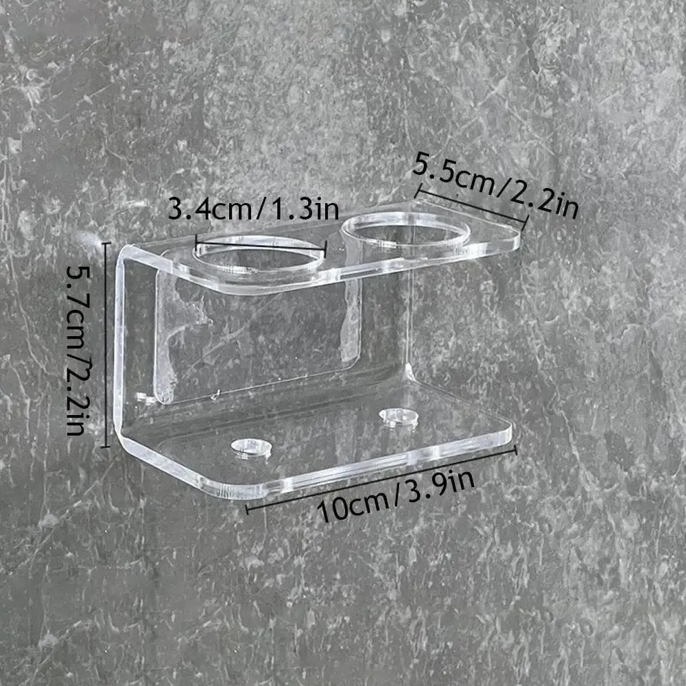 Porte-brosse à dents électrique transparent et lisse, 2/3/4 trous, mural, gain de place, design moderne, organisateur de salle de bain 10