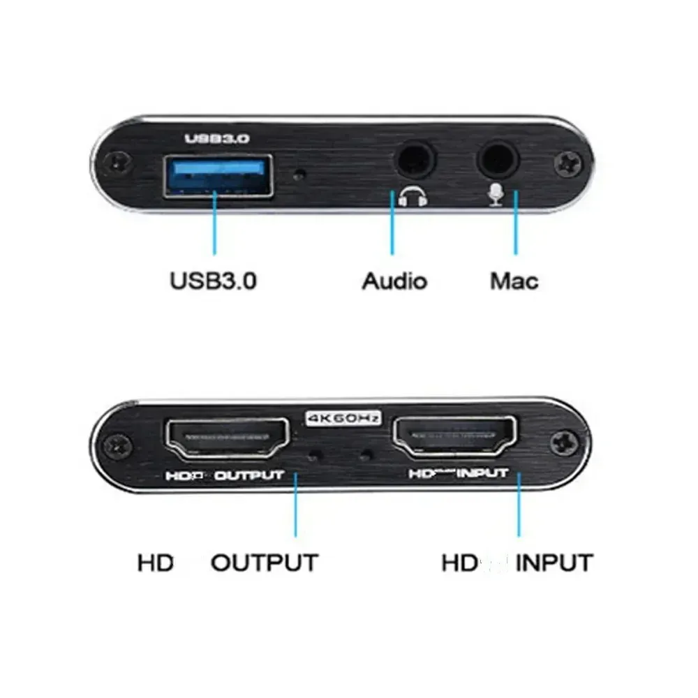 Carte d'acquisition vidéo USB 3.0 4K compatible HDMI, enregistreur pour capture de jeux et streaming en direct 6