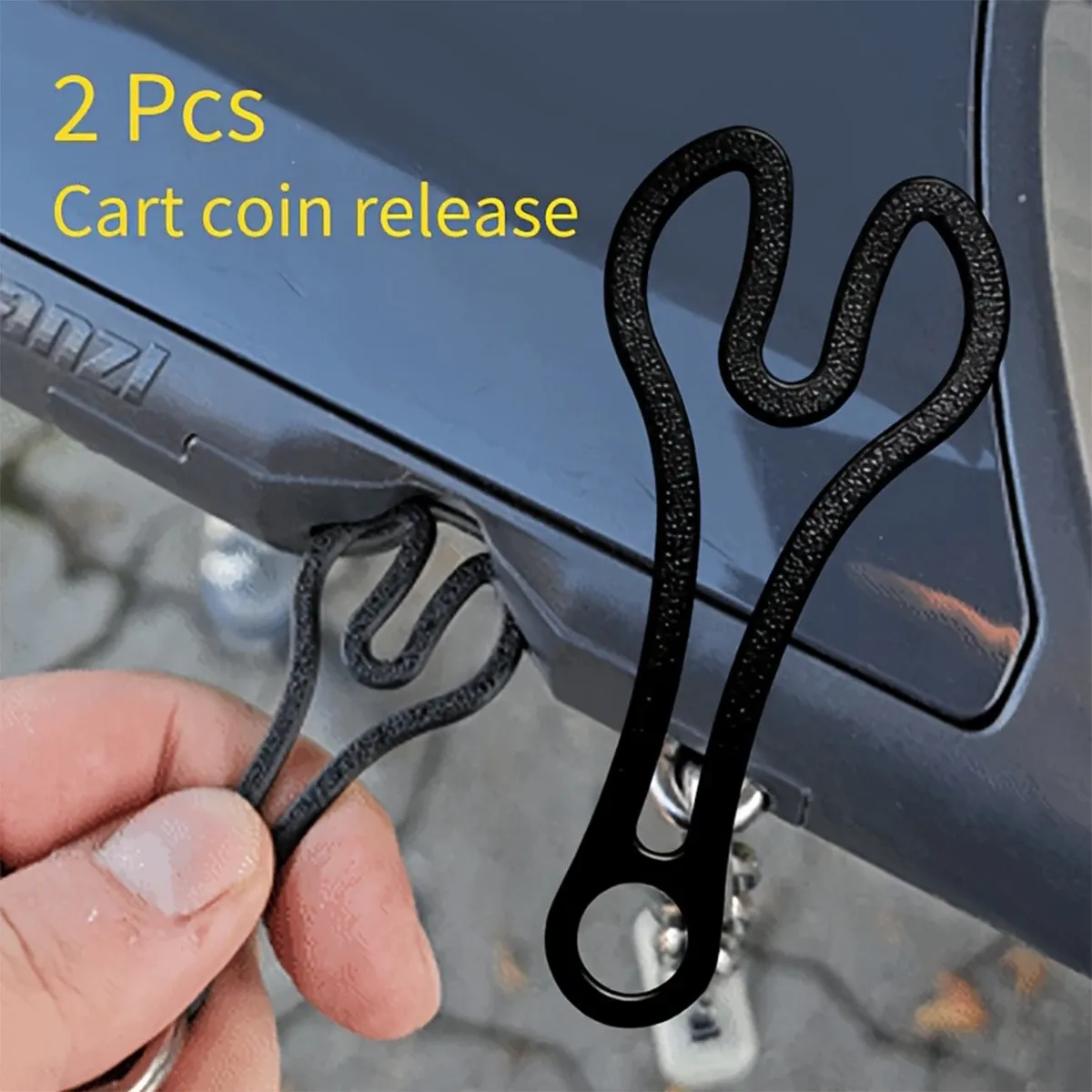 Lot de 2 porte-clés jetons pour chariot de courses, outil de déverrouillage pour chariot de supermarché, compatible avec le déverrouillage et la libération des chariots de supermarché