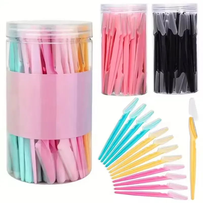 Kit de rasoirs à sourcils 5, 10, 30 ou 40 pièces, tondeuse multifonction pour le visage avec étui de protection