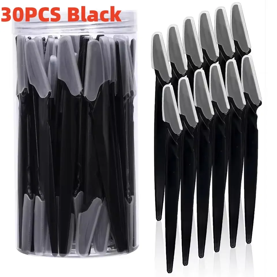 Kit de rasoirs à sourcils 5, 10, 30 ou 40 pièces, tondeuse multifonction pour le visage avec étui de protection 7