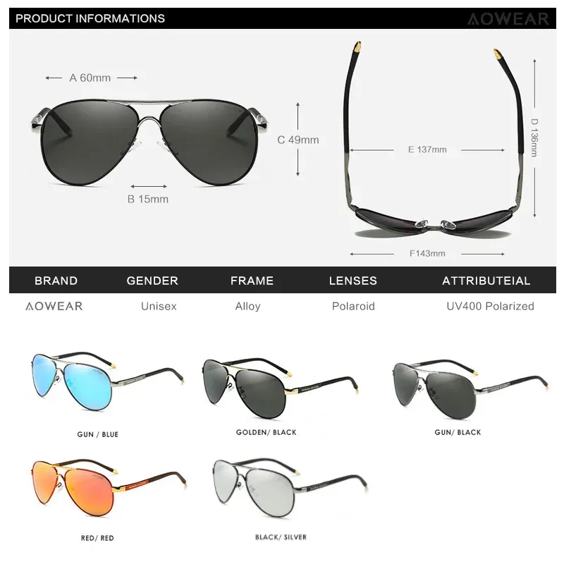 Détail des verres polarisés AOWEAR