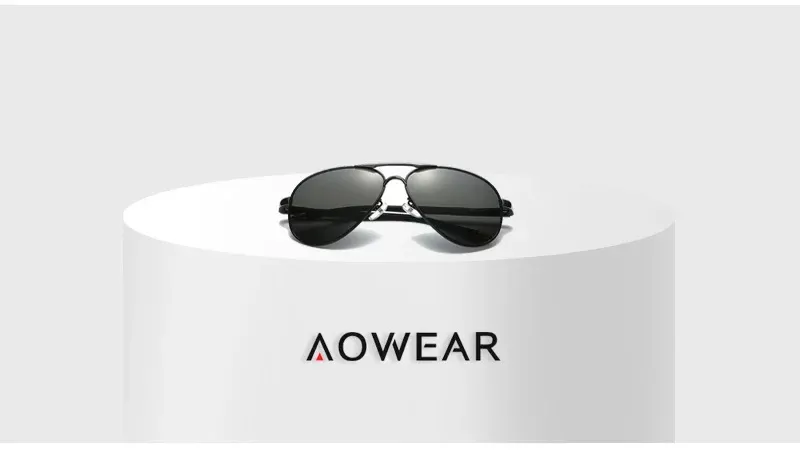 Lunettes de soleil d'aviateur AOWEAR, vue d'ensemble
