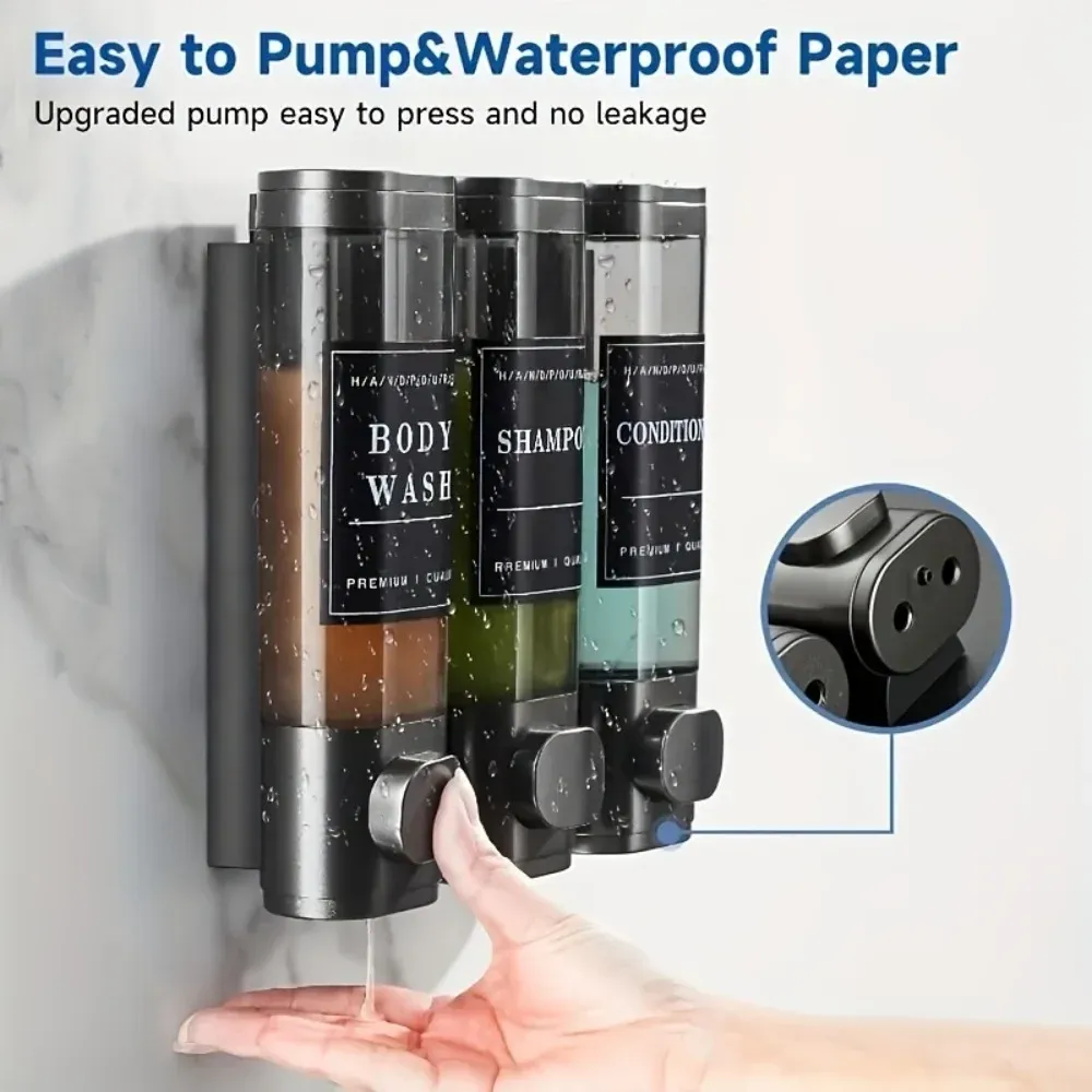 Distributeur mural au design épuré pour douche