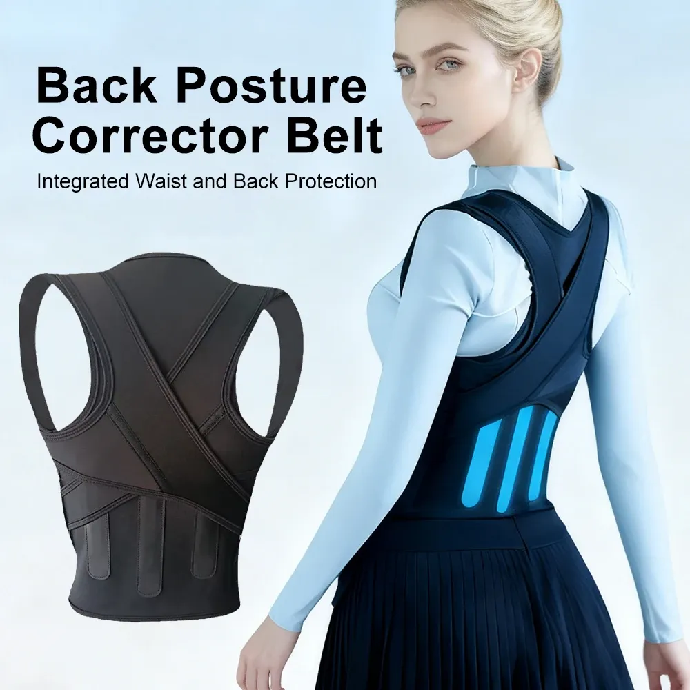 Ceinture correctrice de posture réglable pour femmes et hommes, soutien lombaire et épaules