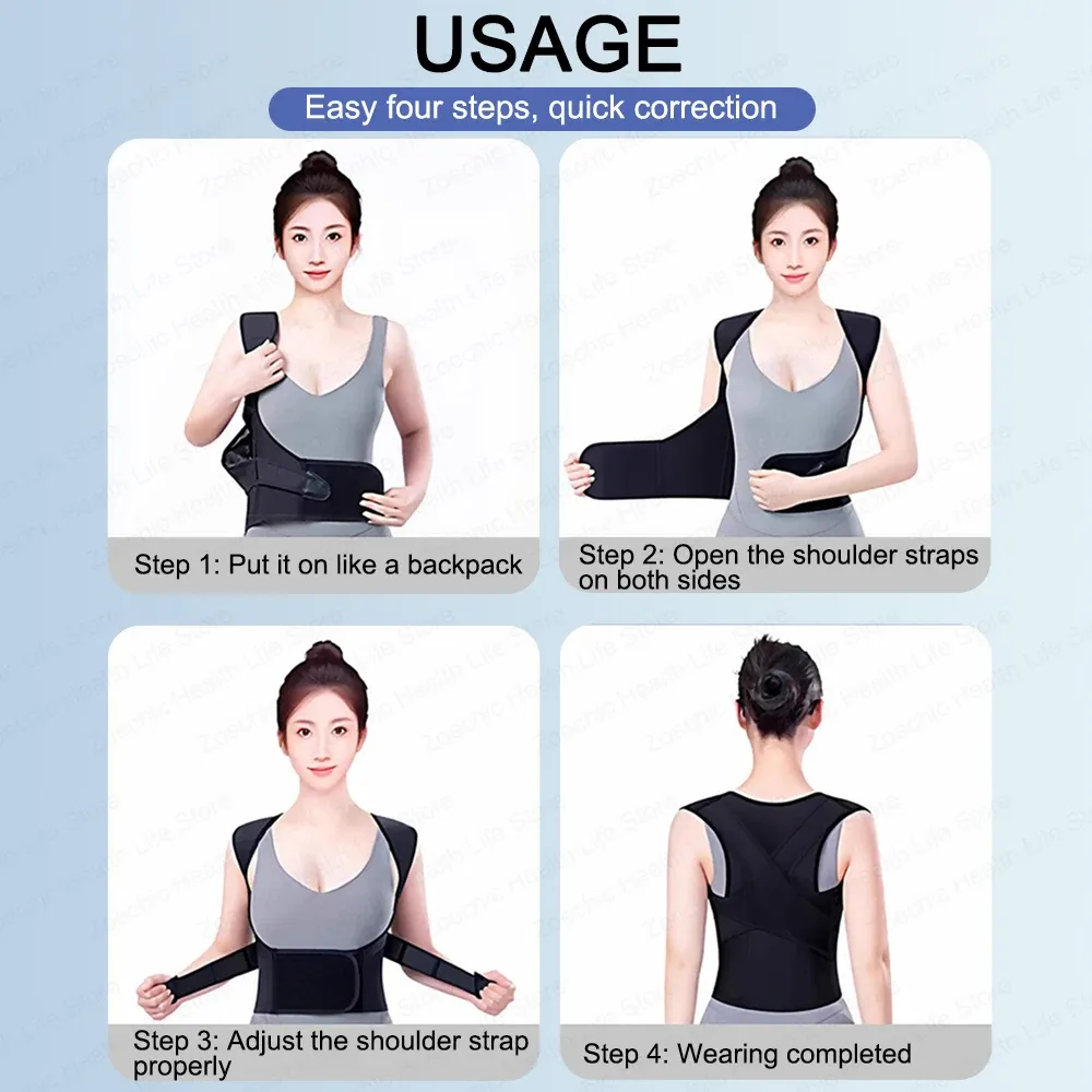 Détail du système de sangles de la ceinture correctrice