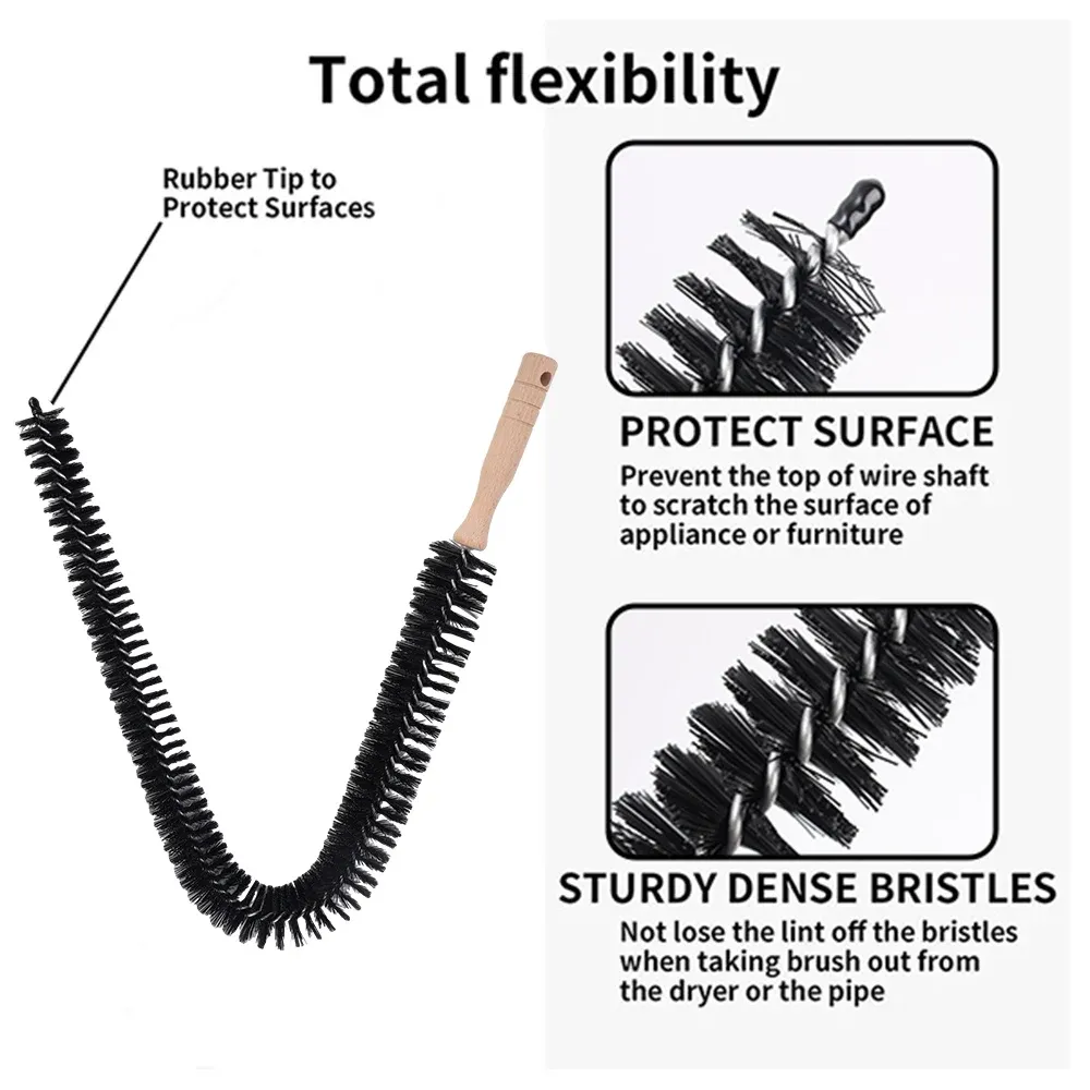 Brosse flexible en situation d'utilisation