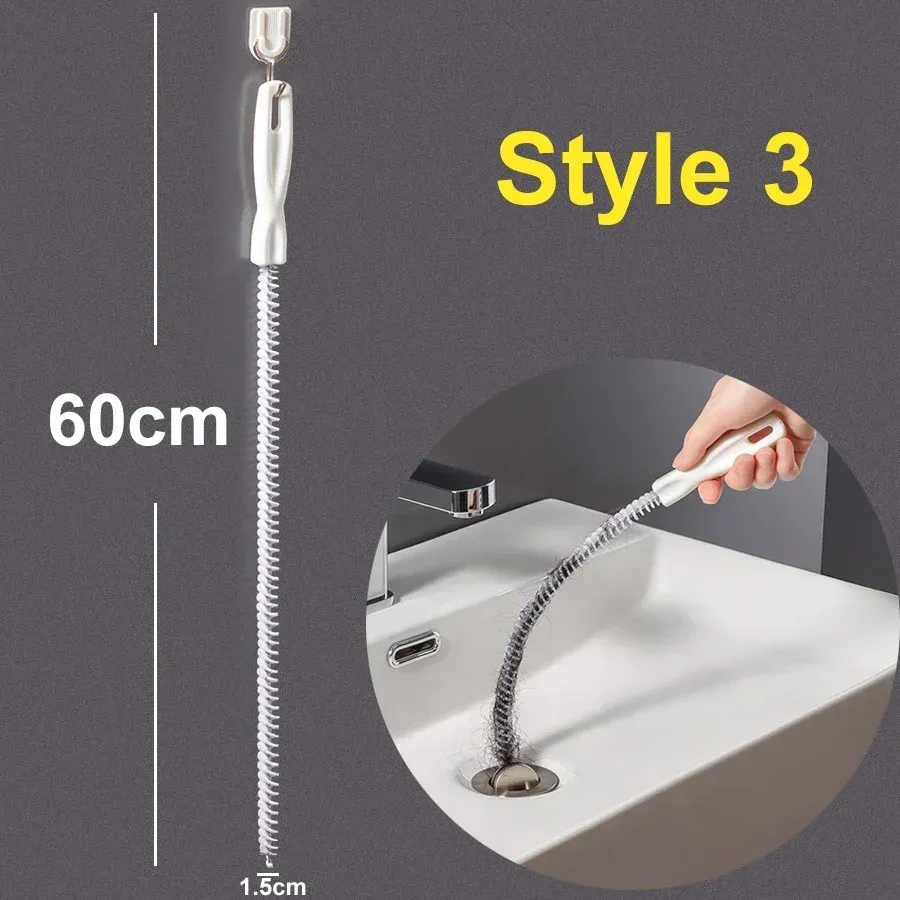 Brosse flexible et longue pour le nettoyage des canalisations, compatible machine à laver, sèche-linge et évier de cuisine 8