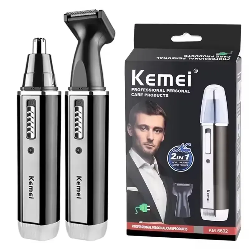 Tondeuse rechargeable 4-en-1 KEMEI 6630 pour nez, barbe, oreilles et sourcils 9
