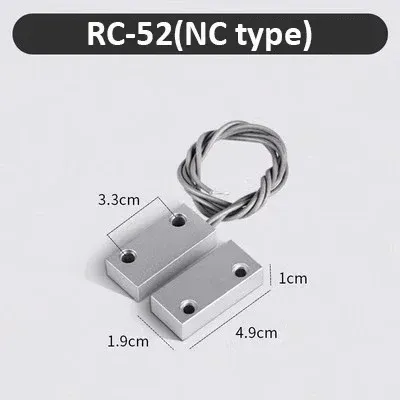 Capteur de porte NC filaire en métal pour système d'alarme de sécurité, contact magnétique à interrupteur Reed 7