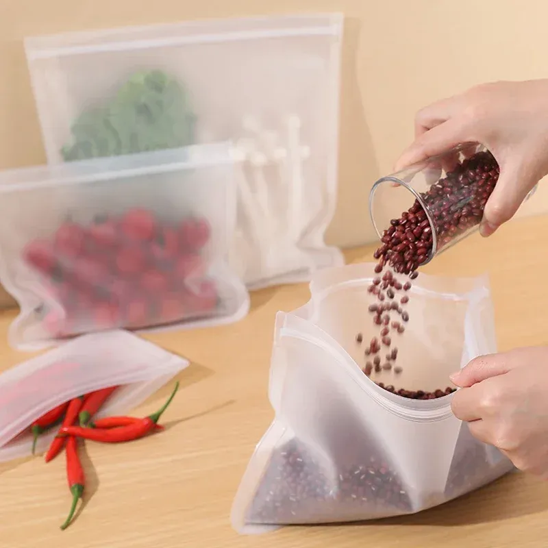 Sacs de conservation réutilisables en silicone