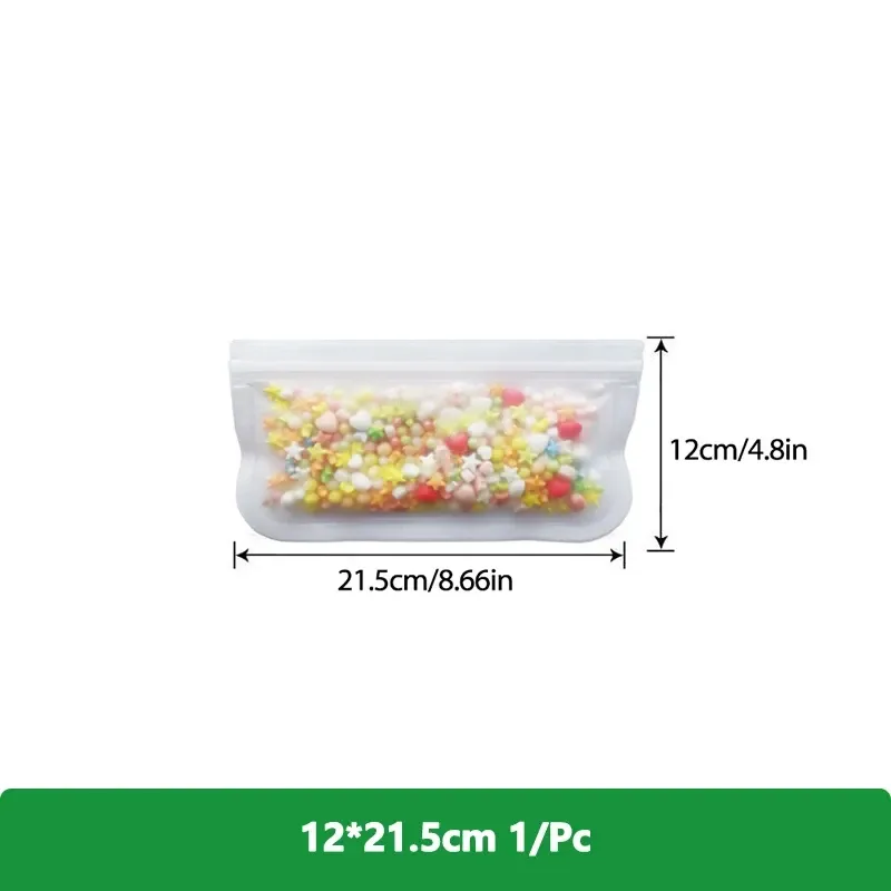 Sacs de conservation alimentaire réutilisables en silicone, sans BPA, avec fermeture zippée, pour congélation, voyages, viandes, salades, fruits et stockage des aliments, lot de 1, 5 ou 10 10