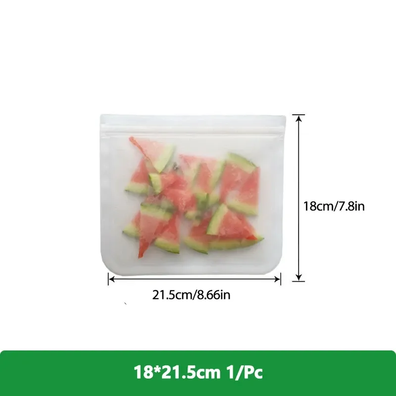 Sacs de conservation alimentaire réutilisables en silicone, sans BPA, avec fermeture zippée, pour congélation, voyages, viandes, salades, fruits et stockage des aliments, lot de 1, 5 ou 10 11