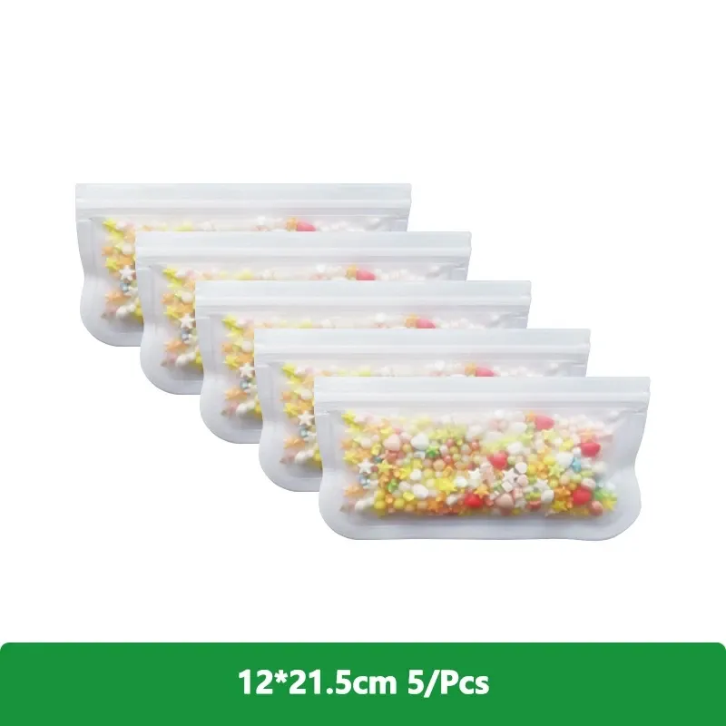 Sacs de conservation alimentaire réutilisables en silicone, sans BPA, avec fermeture zippée, pour congélation, voyages, viandes, salades, fruits et stockage des aliments, lot de 1, 5 ou 10 19