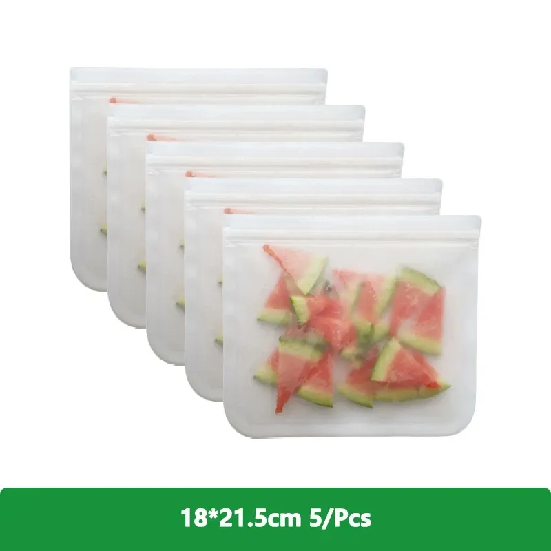 Sacs de conservation alimentaire réutilisables en silicone, sans BPA, avec fermeture zippée, pour congélation, voyages, viandes, salades, fruits et stockage des aliments, lot de 1, 5 ou 10 21