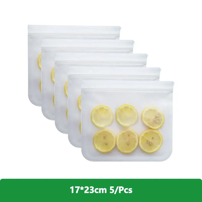 Sacs de conservation alimentaire réutilisables en silicone, sans BPA, avec fermeture zippée, pour congélation, voyages, viandes, salades, fruits et stockage des aliments, lot de 1, 5 ou 10 22