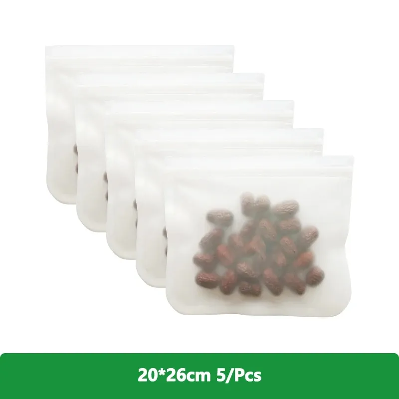 Sacs de conservation alimentaire réutilisables en silicone, sans BPA, avec fermeture zippée, pour congélation, voyages, viandes, salades, fruits et stockage des aliments, lot de 1, 5 ou 10 23