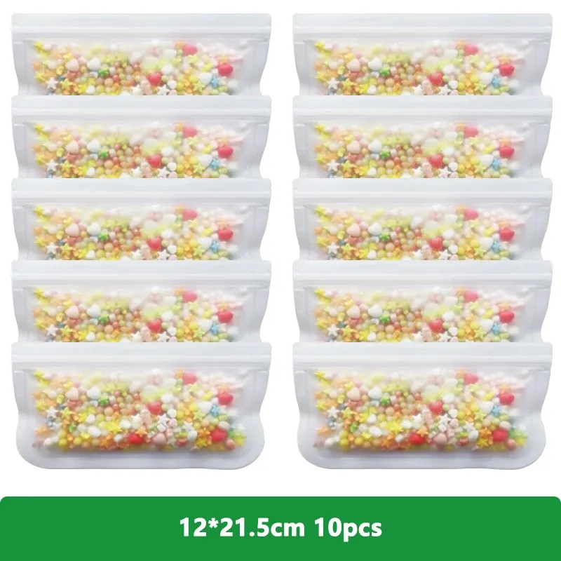 Sacs de conservation alimentaire réutilisables en silicone, sans BPA, avec fermeture zippée, pour congélation, voyages, viandes, salades, fruits et stockage des aliments, lot de 1, 5 ou 10 20