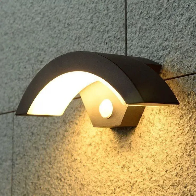 Applique murale LED d'extérieur à détecteur de mouvement, éclairage de porche IP65 étanche 3000K pour maison et garage