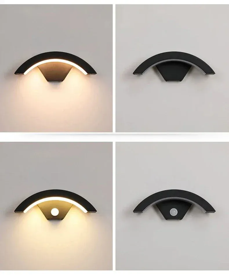 Applique murale LED d'extérieur à détecteur de mouvement, éclairage de porche IP65 étanche 3000K pour maison et garage 5