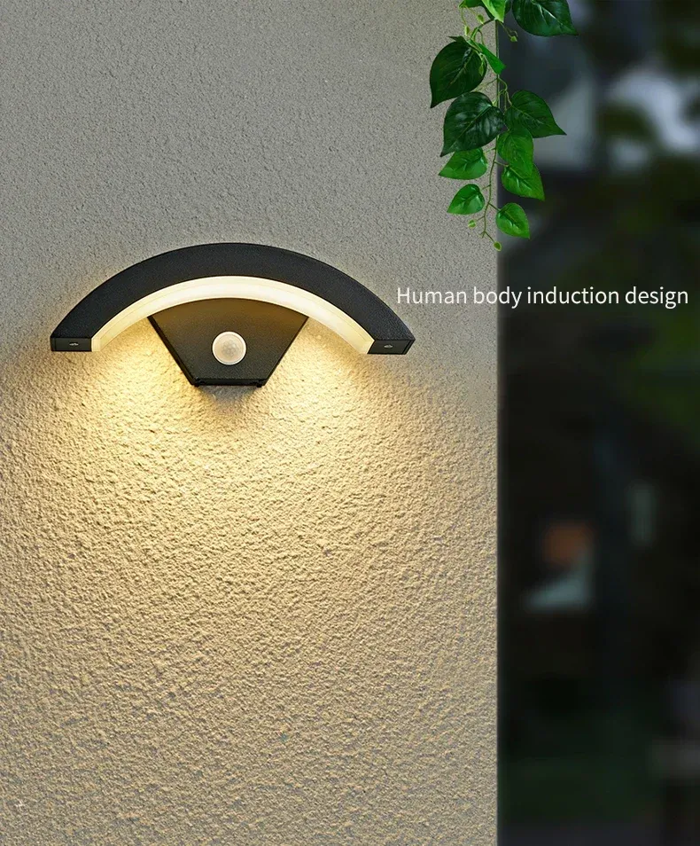 Lampe de porche LED en ambiance nocturne