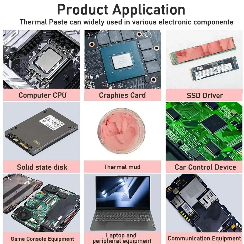 Pâte thermique UPSIREN UTP-8 pour processeur, carte graphique (GPU) et circuits intégrés, refroidissement rapide, haute performance 6