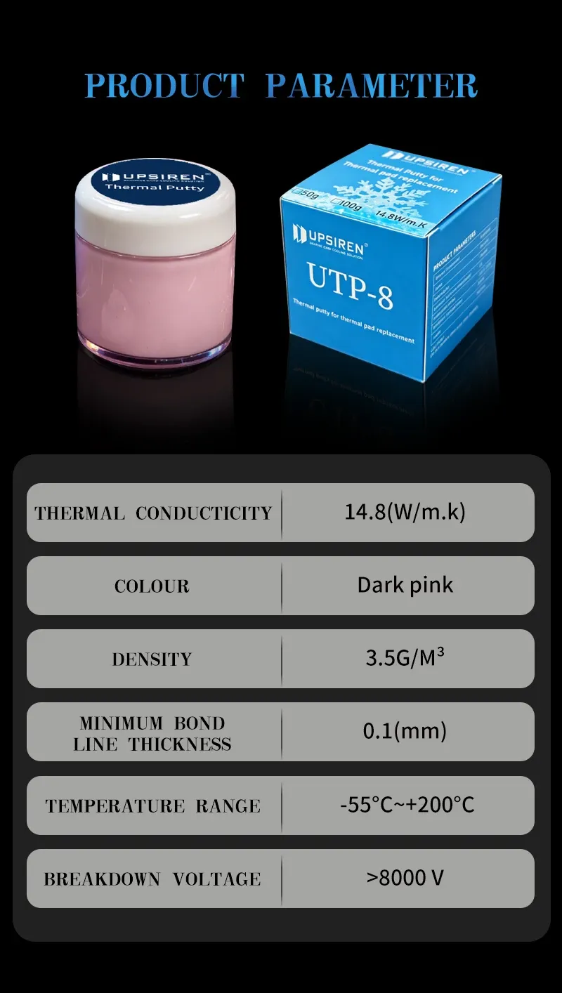 Pâte thermique UPSIREN, finition soignée