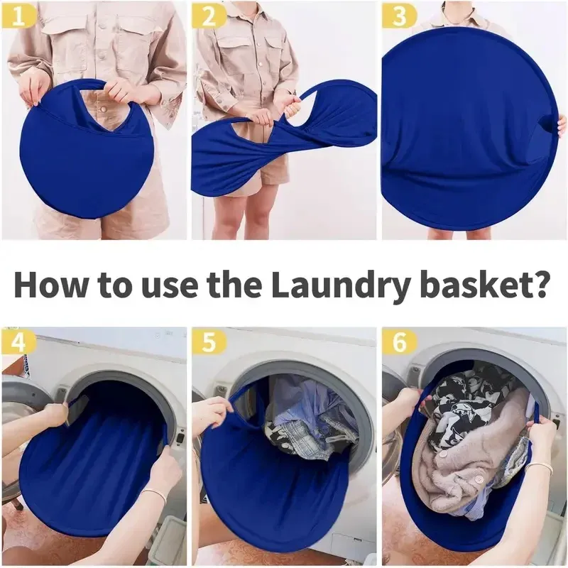Panier à linge pliable et portable pour vêtements sales 3