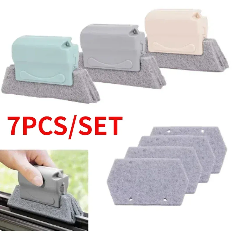 Nettoyeur de rails de fenêtre, brosse de nettoyage pour rainures de fenêtre, outil de nettoyage pour rainures de porte coulissante, outil de nettoyage ménager, nouveau - Image 1