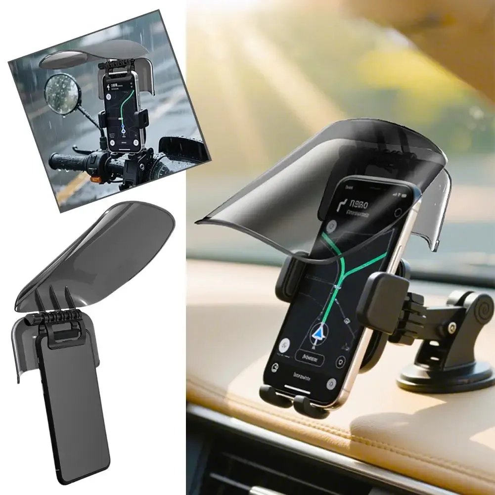 Support de téléphone pour moto avec visière de casque étendue imperméable