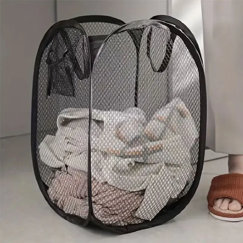 Panier à linge pliable en maille, vue d'ensemble