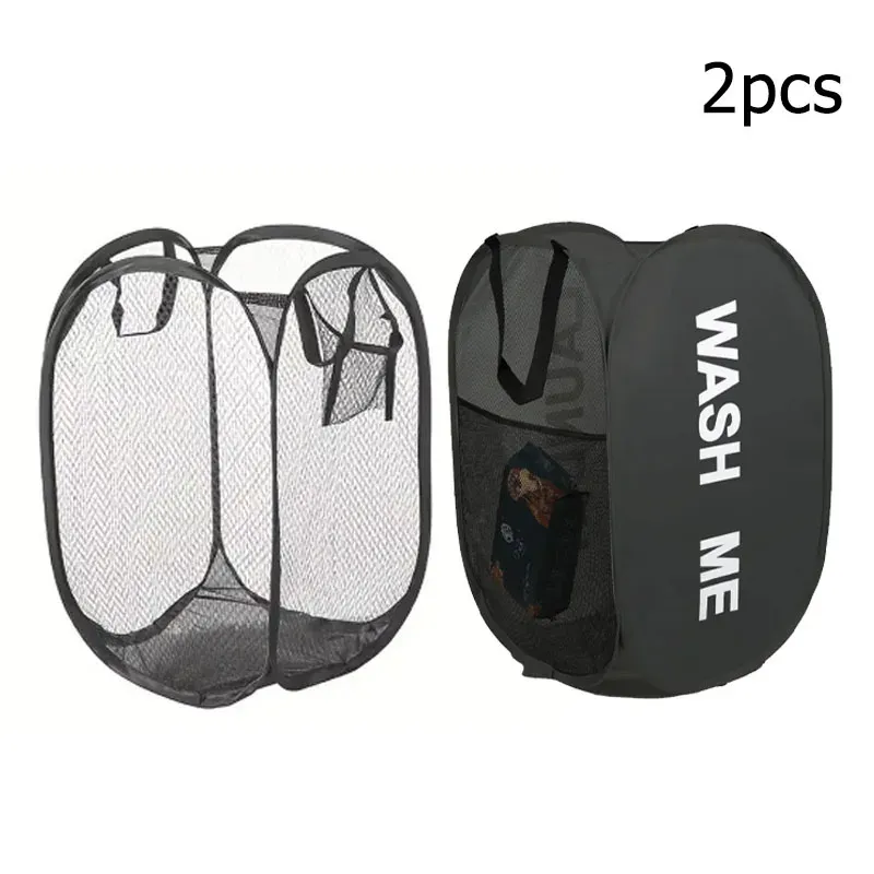 Panier à linge pliable en maille, grande capacité 7