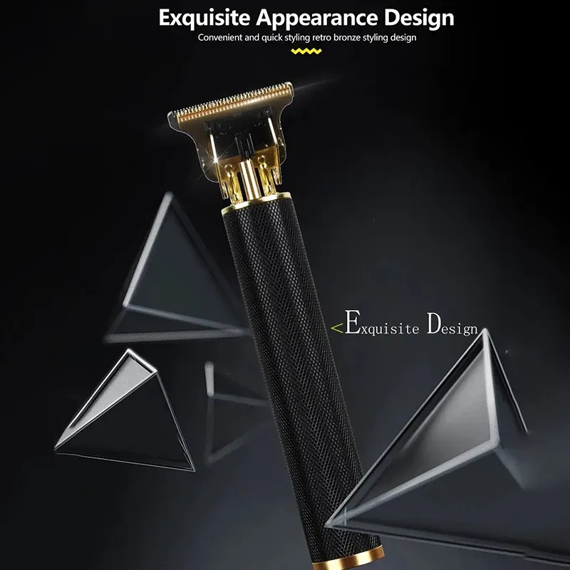 Tondeuse à cheveux professionnelle T9 pour hommes, USB, rechargeable rapidement, outils de soin de la barbe, rasage confortable et précis 4