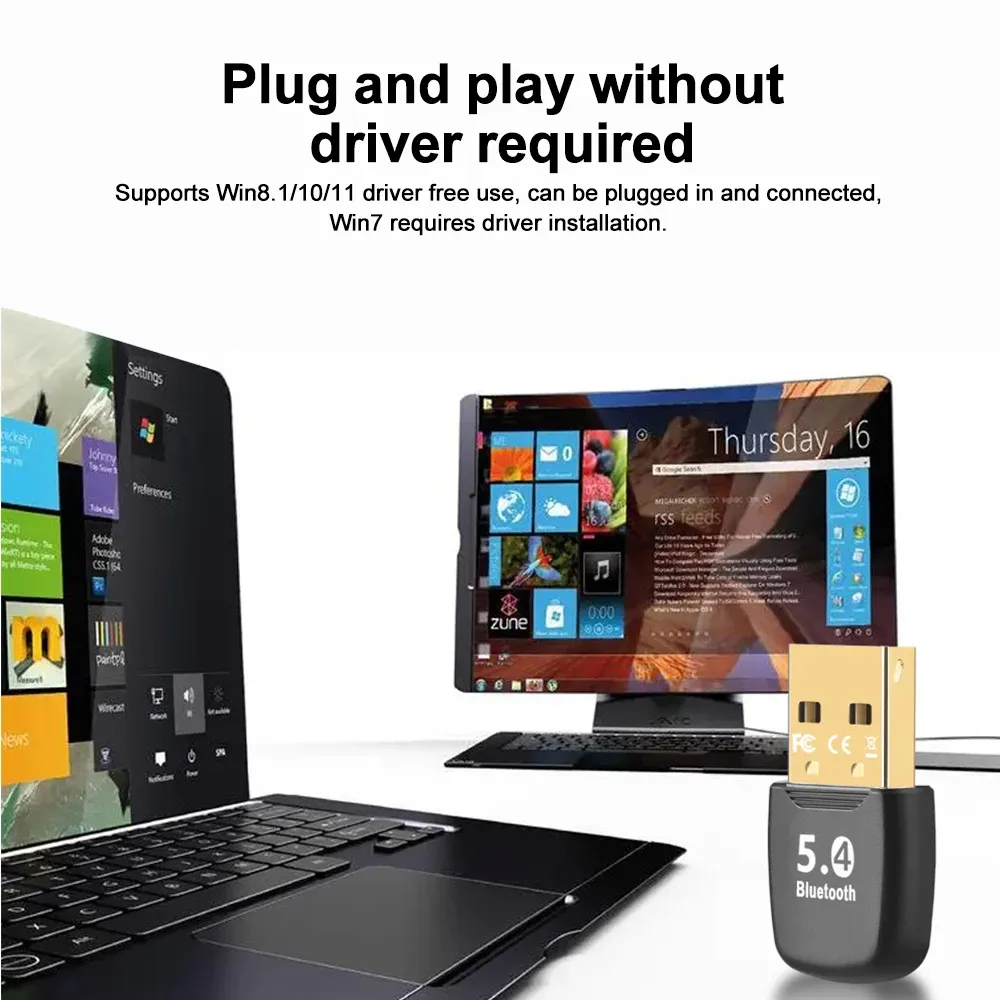 Adaptateur Bluetooth 5.4 pour PC, en situation