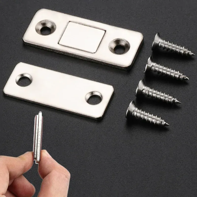 Loquet magnétique invisible pour armoire et tiroir, fermeture ultra-fine à aimants puissants, idéal pour placard de cuisine 3
