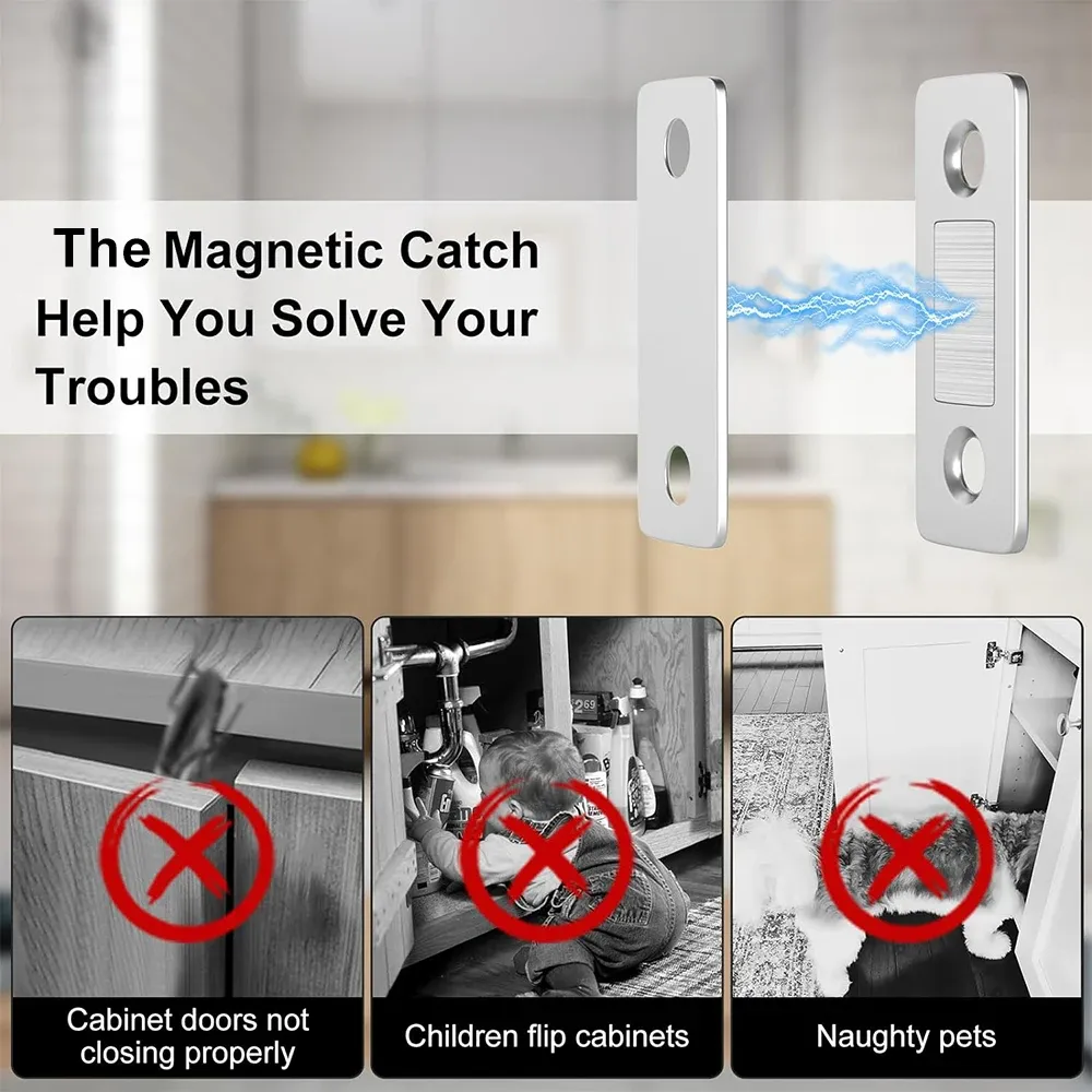 Loquet magnétique discret dans un intérieur de placard