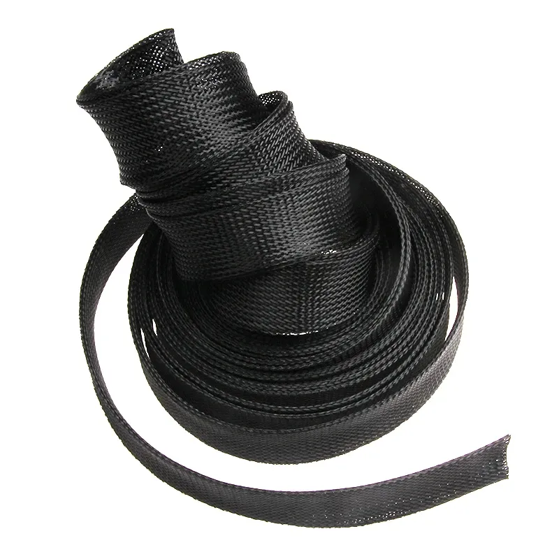 Gaine tressée extensible en PET, utilisation