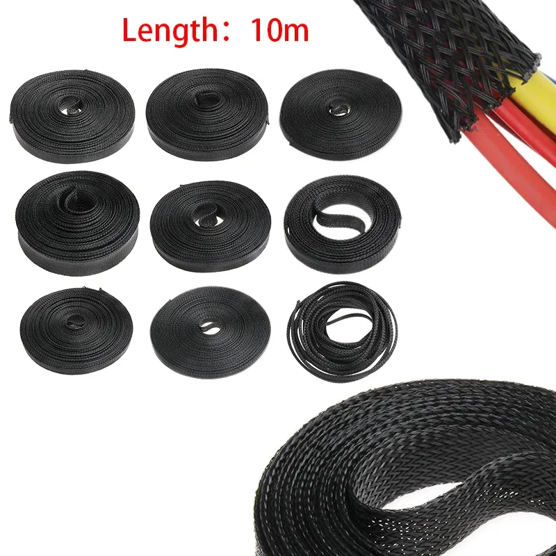 Gaine tressée extensible en PET, gros plan