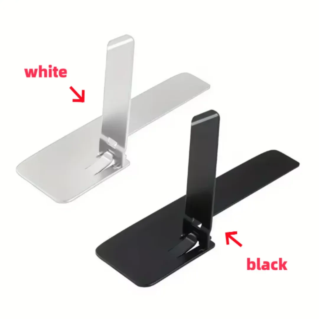 Support de téléphone universel ultra-fin et pliable en métal et acier pour bureau, compatible iPhone et Samsung, lot de 1 ou 2 3