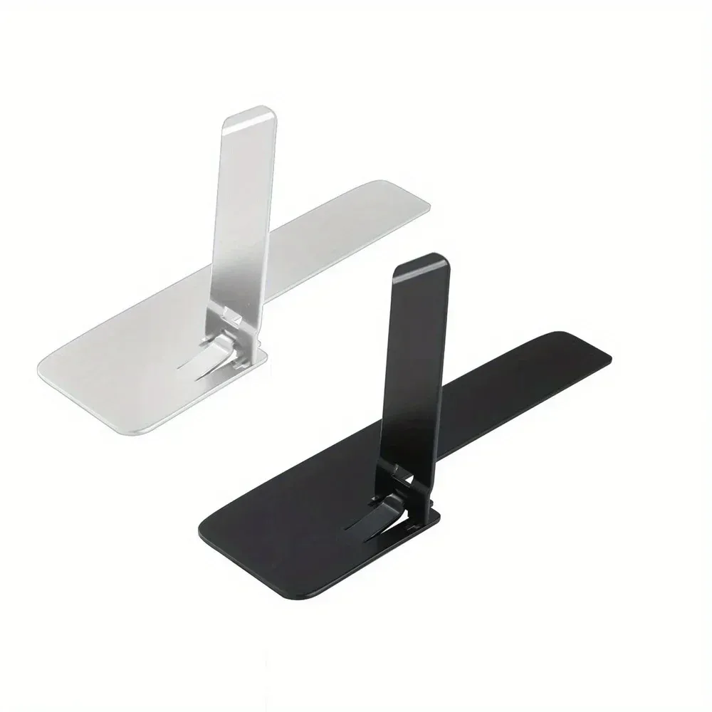Support de téléphone universel ultra-fin et pliable en métal et acier pour bureau, compatible iPhone et Samsung, lot de 1 ou 2 8