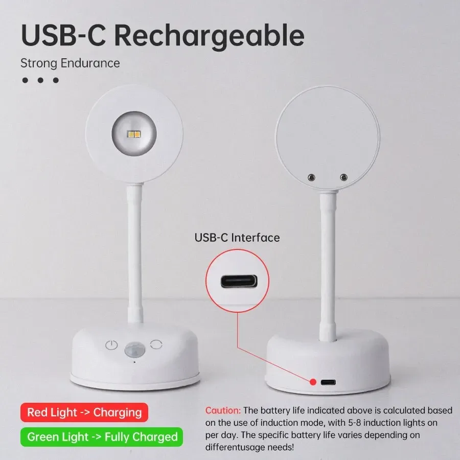 Veilleuse LED sans fil à capteur de mouvement, rechargeable par USB, pour cuisine, chambre et salon 5