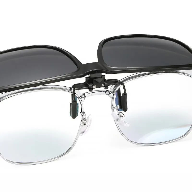 Lunettes de soleil à clip polarisées, mise en situation