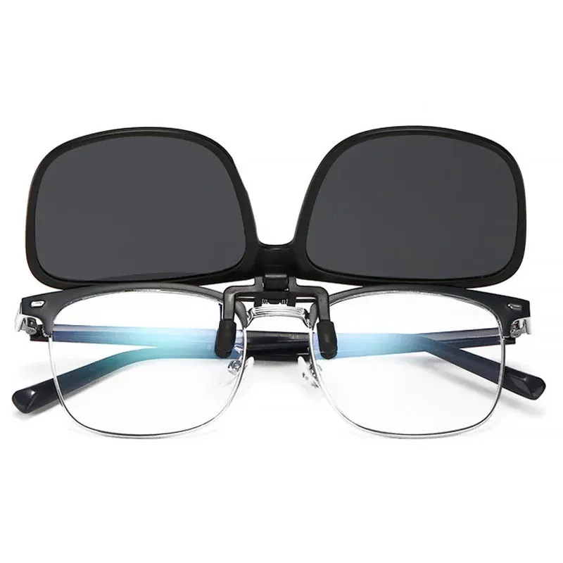 Lunettes de soleil à clip polarisées, vue de profil
