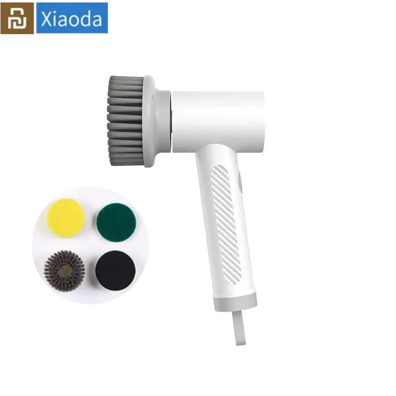 Xiaoda – Brosse de nettoyage électrique rotative à 360°, multifonction et rechargeable, pour cuisine et salle de bain - Image 1