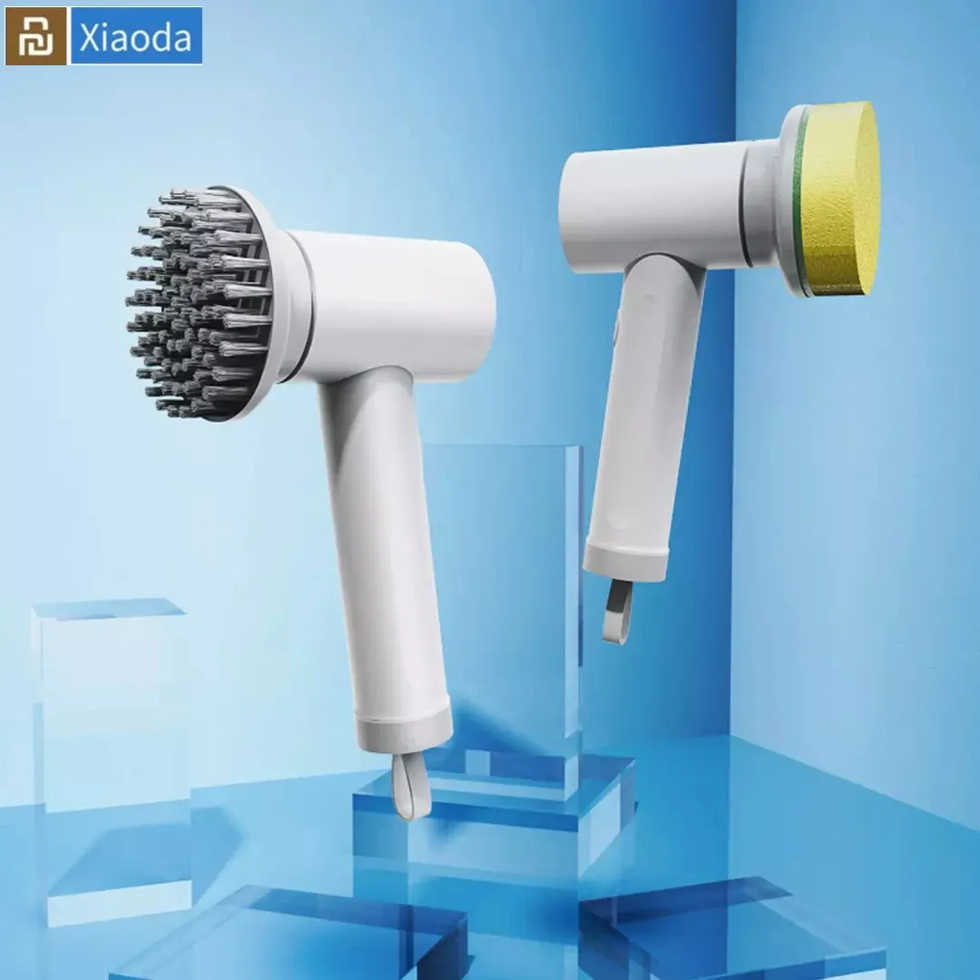 Xiaoda – Brosse de nettoyage électrique rotative à 360°, multifonction et rechargeable, pour cuisine et salle de bain 2